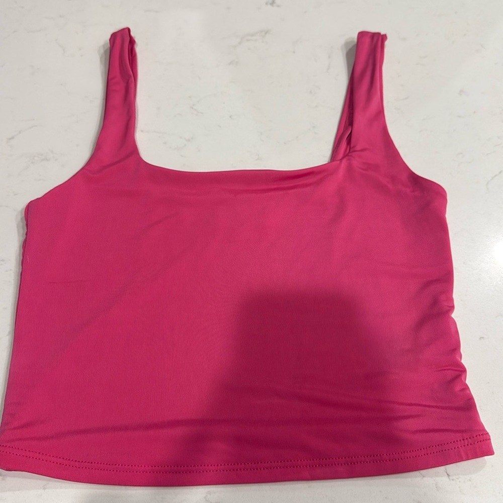 Pink cropped tank